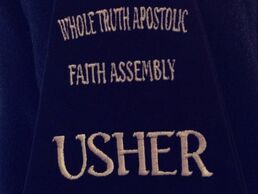 Picture of an usher shoulder pin